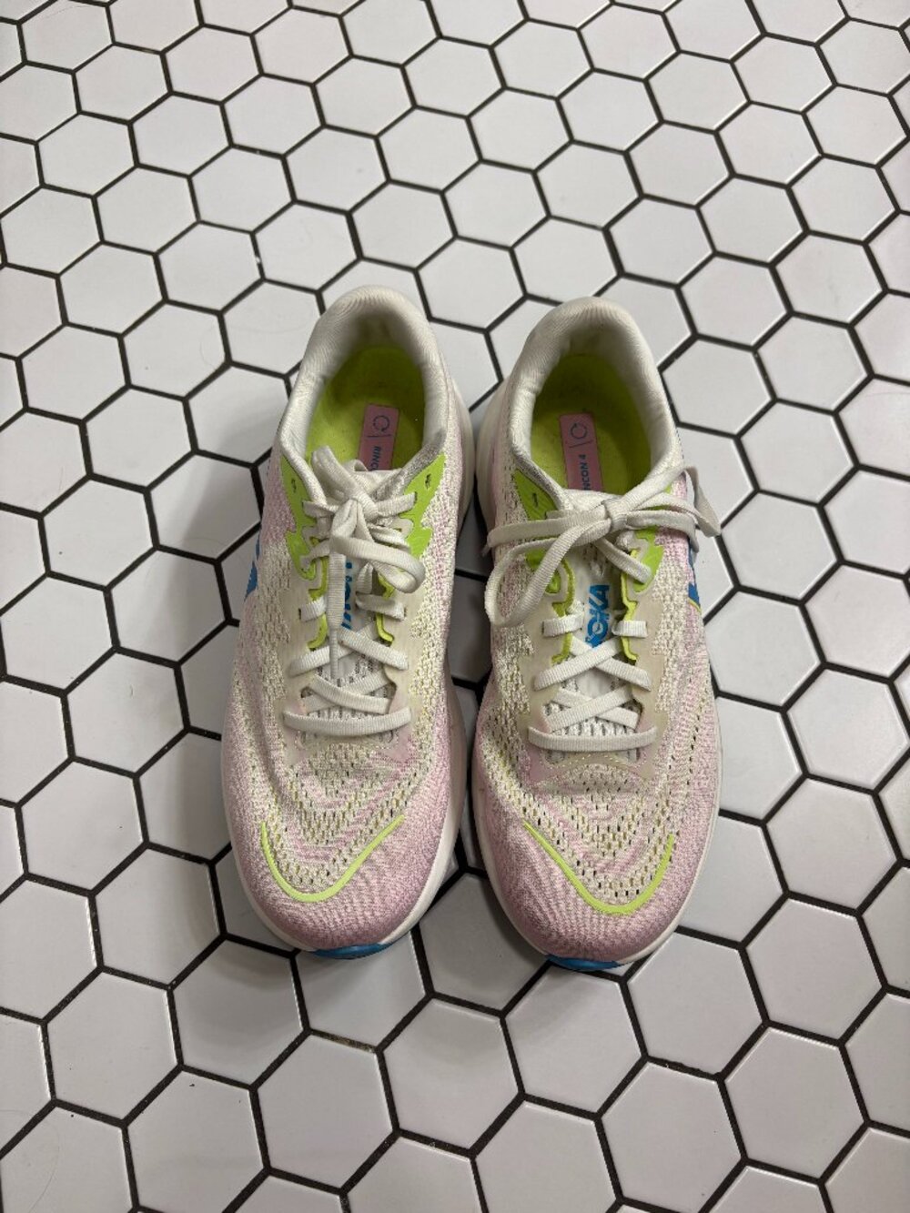 Hoka Rincon 4 Sneakers White Multi Color Womens Size 9B